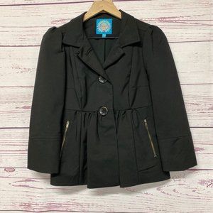 Plenty By Tracy Reese Women's Dress Coat Black 4